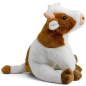 Preview: Carl Dick Plush Toy Cow sitting brown-white