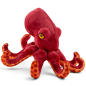 Preview: Carl Dick Plüschtier Krake, Oktopus rot