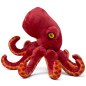 Preview: Carl Dick Plüschtier Krake, Oktopus rot