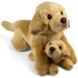 Preview: Carl Dick Plush Toy Labrador Retriever lying with pup