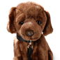 Preview: Carl Dick Plüschtier Labrador Retriever braun mit Leine