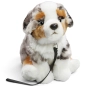 Preview: Carl Dick Plush Toy Australian Shepherd Dog sitting with Lead