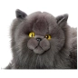 Preview: Carl Dick Plush Toy Cat, Persian-Cat lying grey