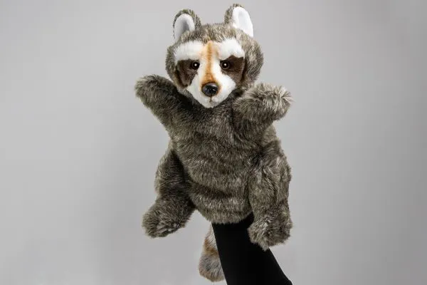 Carl Dick Plüschtier Waschbär Handpuppe