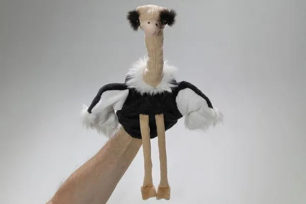 Carl Dick Plüschtier Strauß Vogel Handpuppe