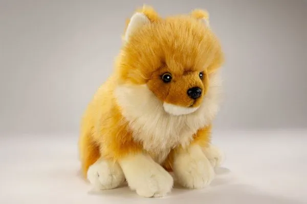 Carl Dick Plüschtier Zwergspitz sitzend, Pomeranian Hund