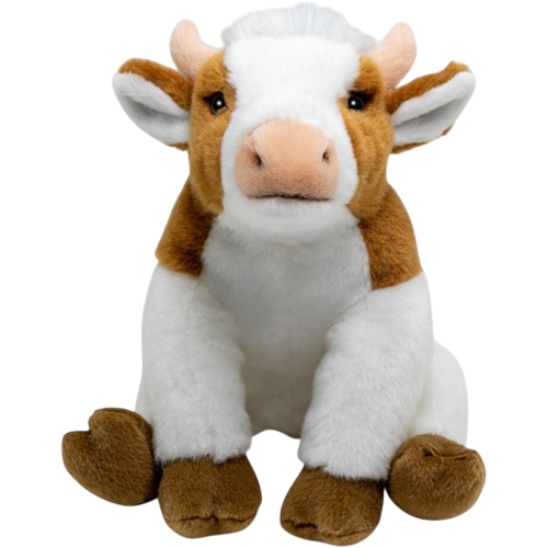 Preview: Kuh sitzend braun-weiß