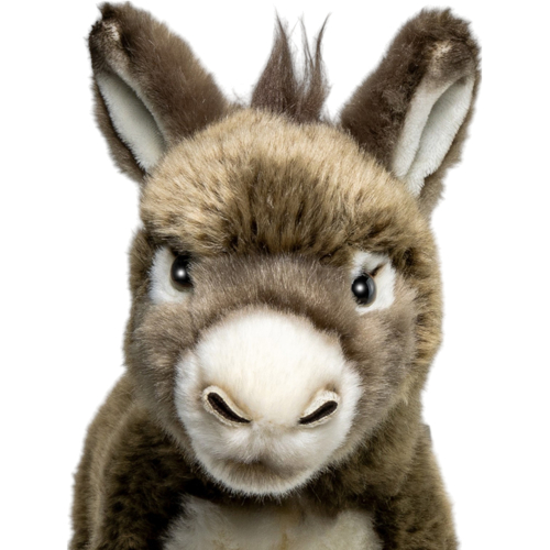 Preview: Esel grau-braun stehend