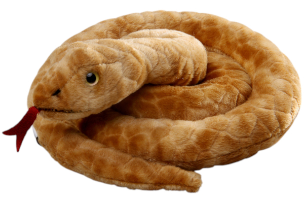 Carl Dick Plush Toy Snake Brown-striped