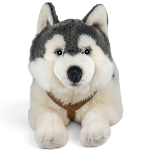Preview: Carl Dick Plüschtier Husky mit Geschirr