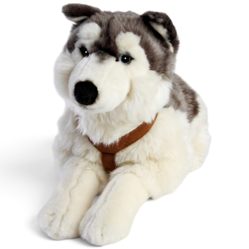 Preview: Carl Dick Plüschtier Husky mit Geschirr