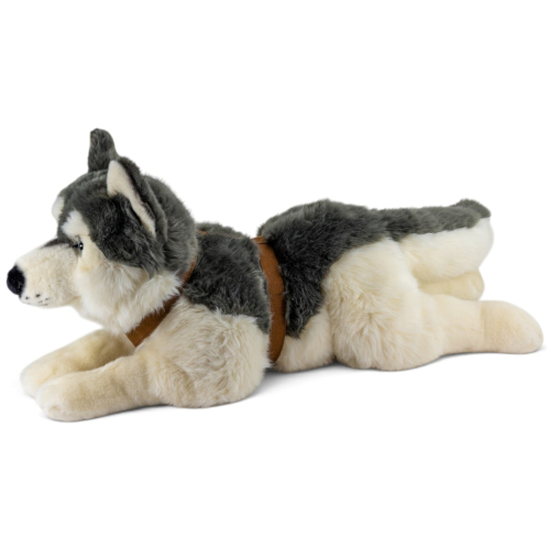 Preview: Carl Dick Plüschtier Husky mit Geschirr