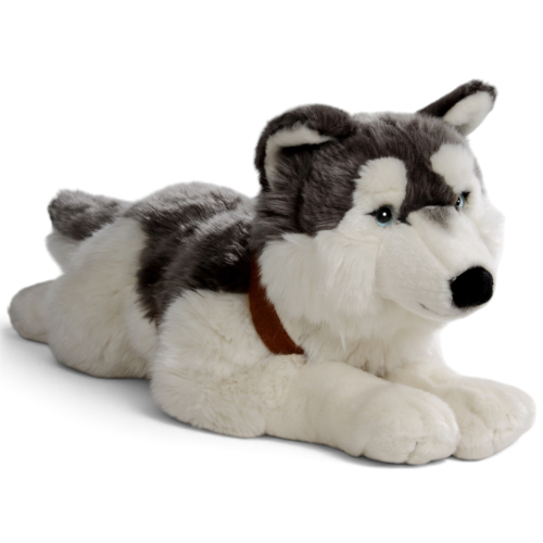 Preview: Carl Dick Plüschtier Husky mit Geschirr