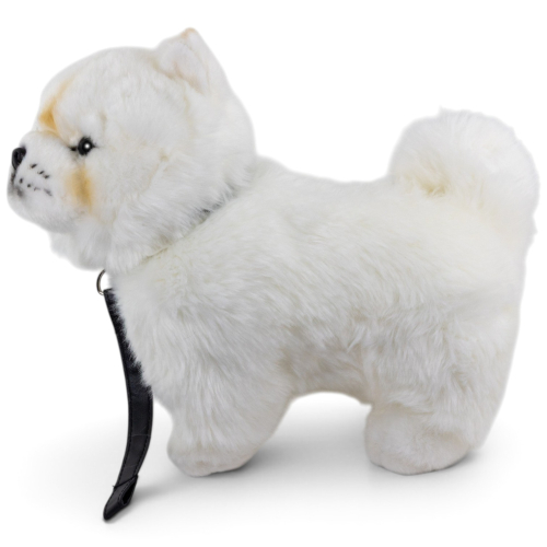 Preview: Carl Dick Plüschtier Chow Chow mit Leine weiß