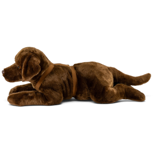 Preview: Carl Dick Plüschtier Labrador Retriever braun mit Geschirr