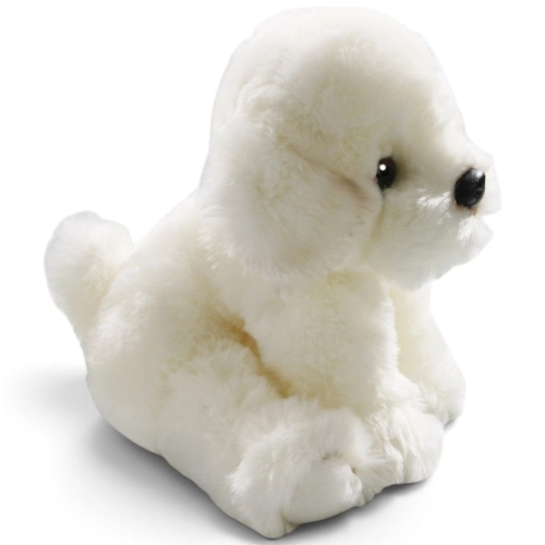 Carl Dick Plush Toy Bichon dog sitting