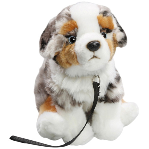 Carl Dick Plüschtier Australischer Schäferhund sitzend mit Leine