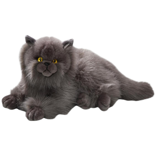 Carl Dick Plüschtier Katze, Perserkatze liegend grau