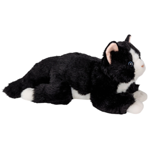 Preview: Katze schwarz-weiss liegend