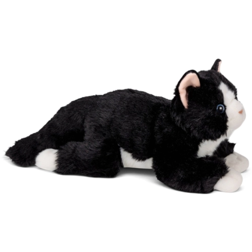 Carl Dick Plush Toy Cat black-white lying
