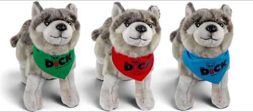 Carl Dick Plush Toy Wolf with scarf