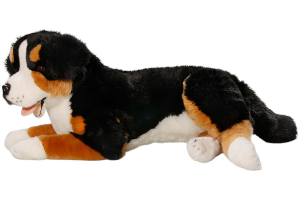 Carl Dick Plüschtier Berner Sennenhund liegend