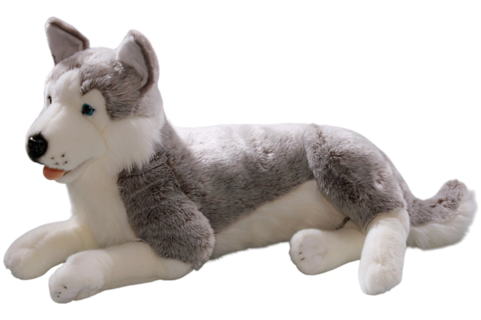 Carl Dick Plush Toy Husky lying