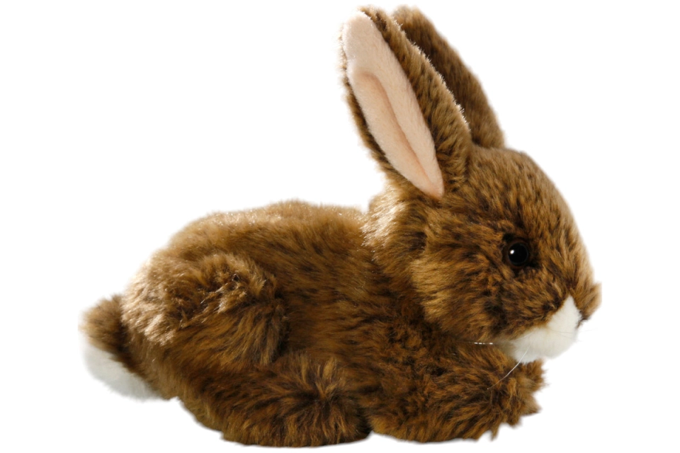 Carl Dick Plush Toy Rabbit, Bunny sitting brown