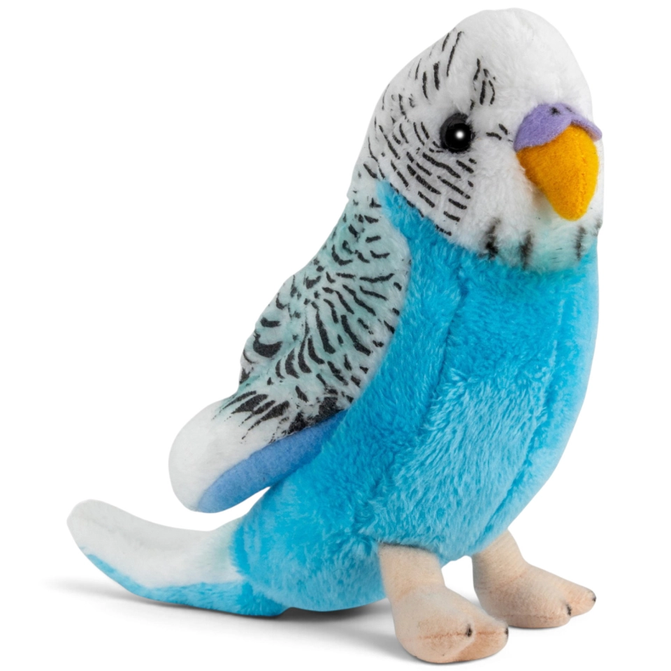 Carl Dick Plüschtier Wellensittich blau-weiss