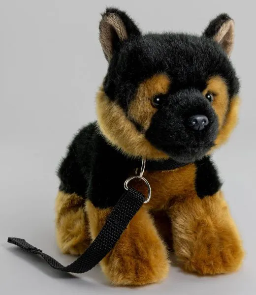 Carl Dick Plush Toy German Shepherd Dog, Alsatian Puppy with lead