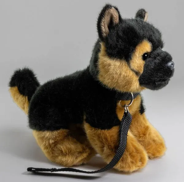 Carl Dick Plush Toy German Shepherd Dog, Alsatian Puppy with lead