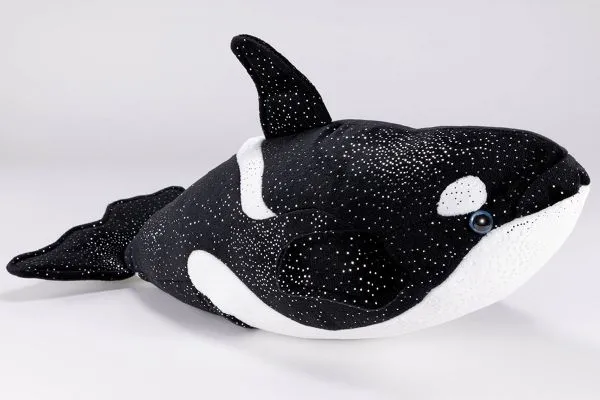 Carl Dick Plush Toy Whale, Killer-Whale, Orca