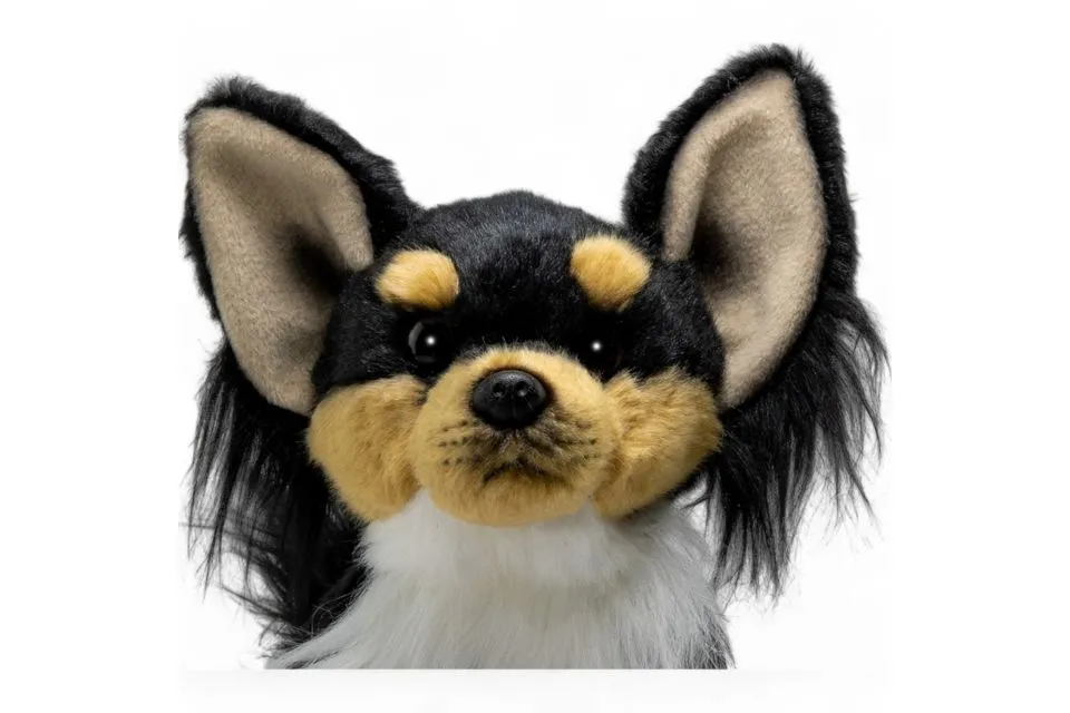 Carl Dick Plush Toy Chihuahua sitting black-brown