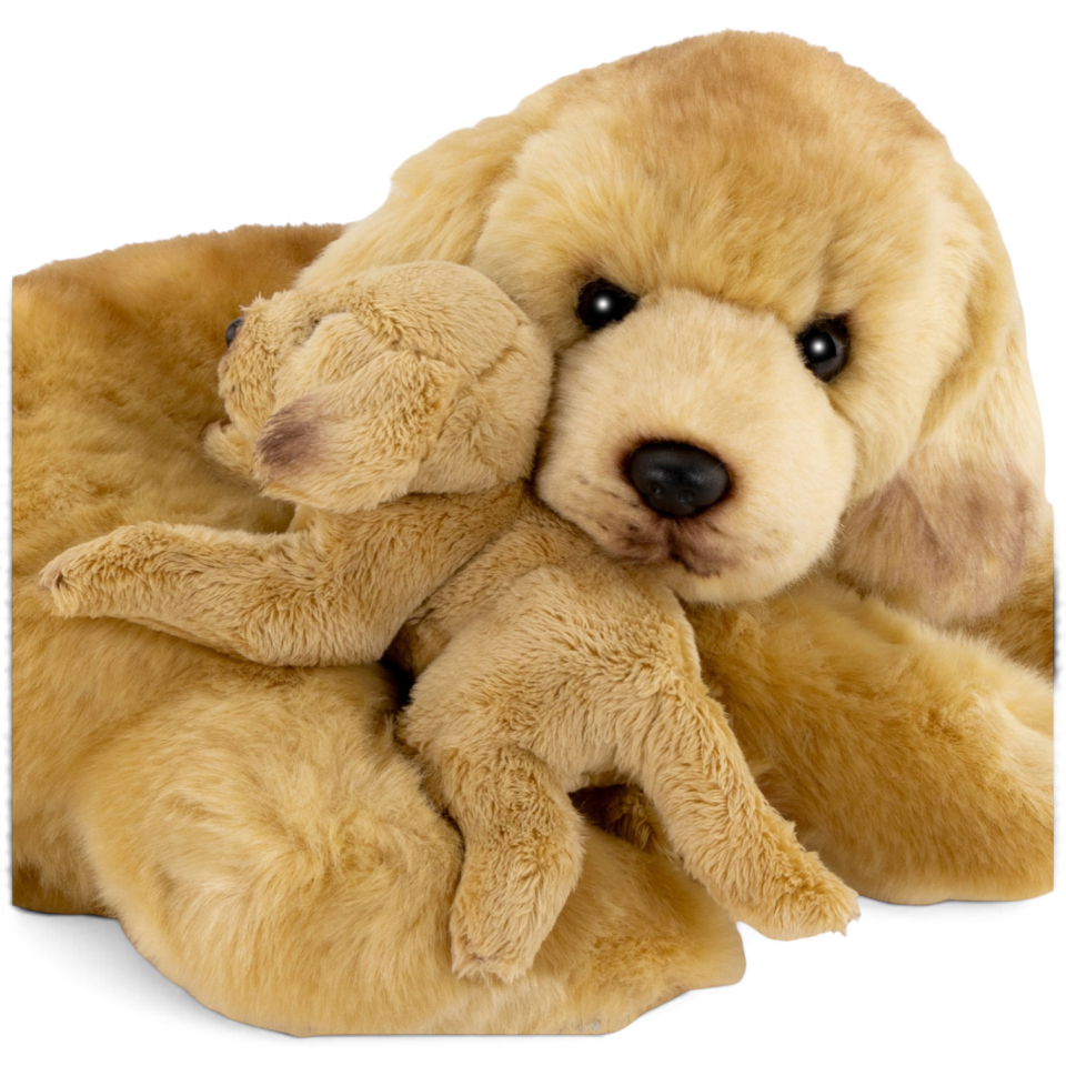 Carl Dick Plush Toy Labrador with Baby