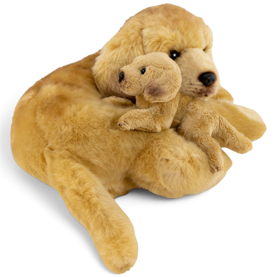 Carl Dick Plush Toy Labrador with Baby