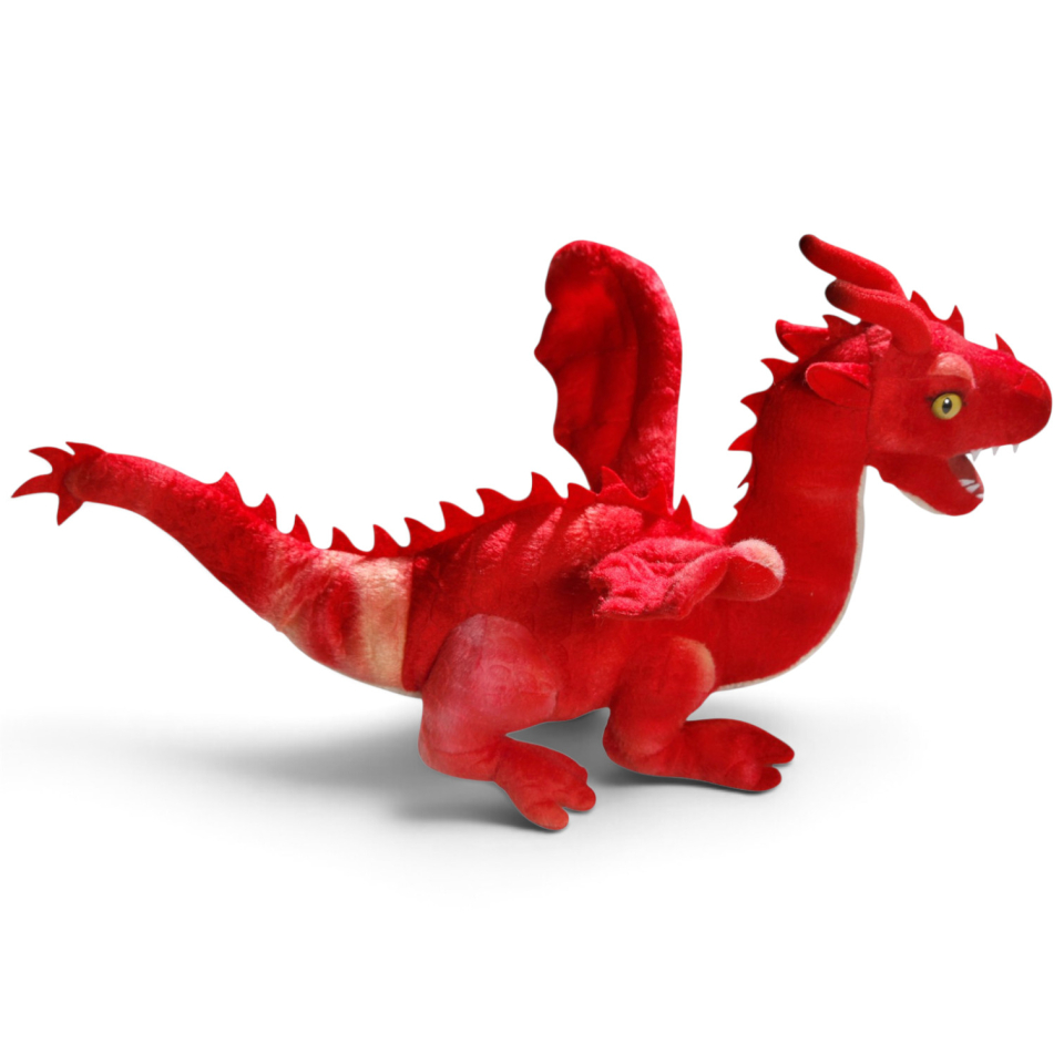 Carl Dick Plush Toy Dragon sitting red