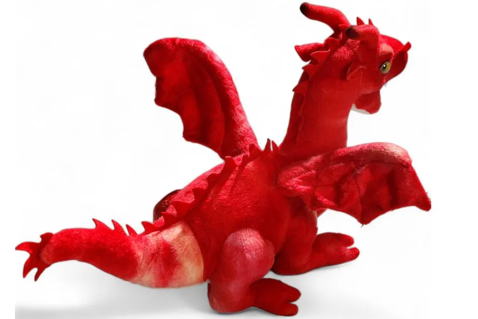 Carl Dick Plüschtier Drache rot