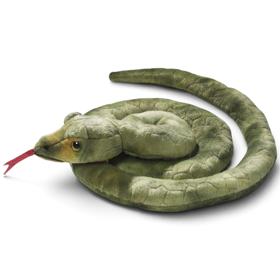 Carl Dick Plush Toy Snake Green-striped