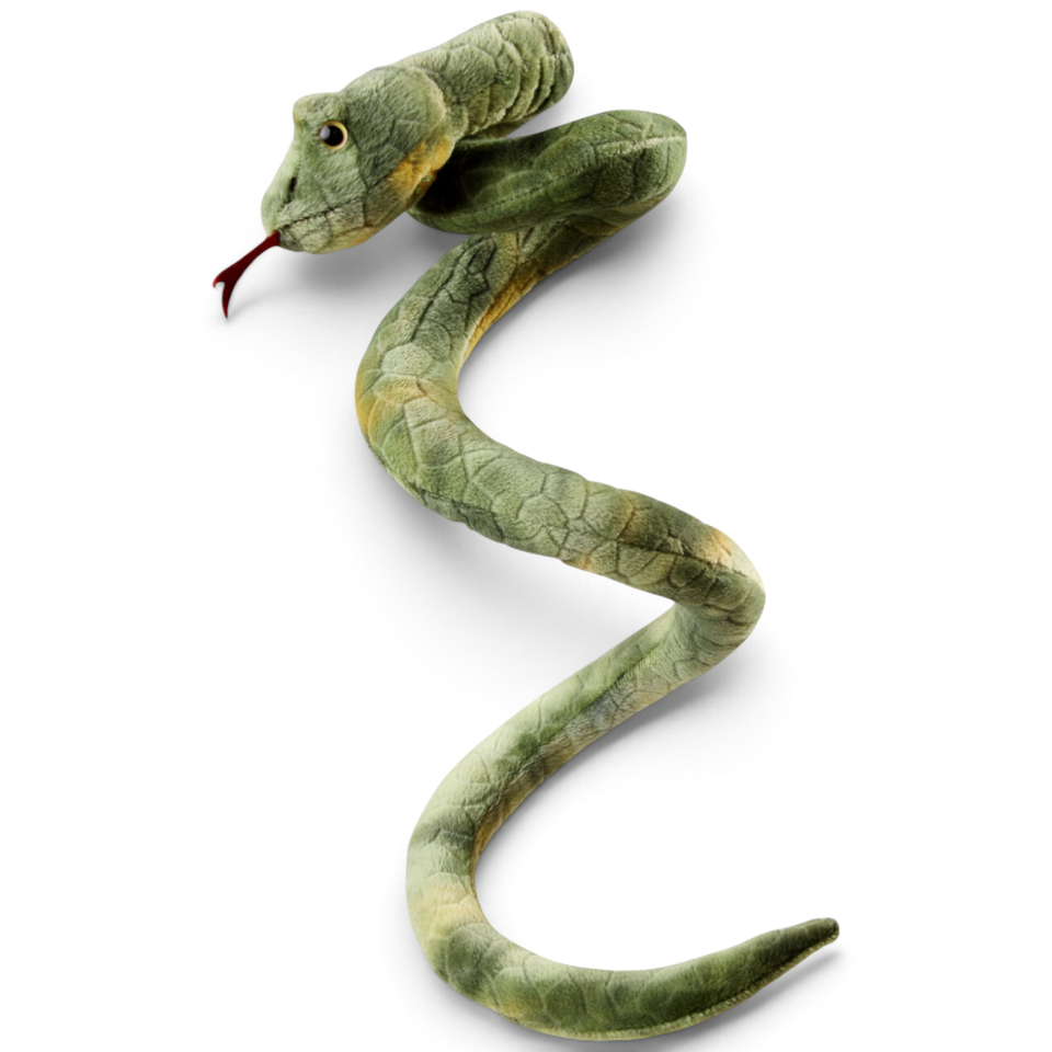 Carl Dick Plush Toy Snake Green-striped
