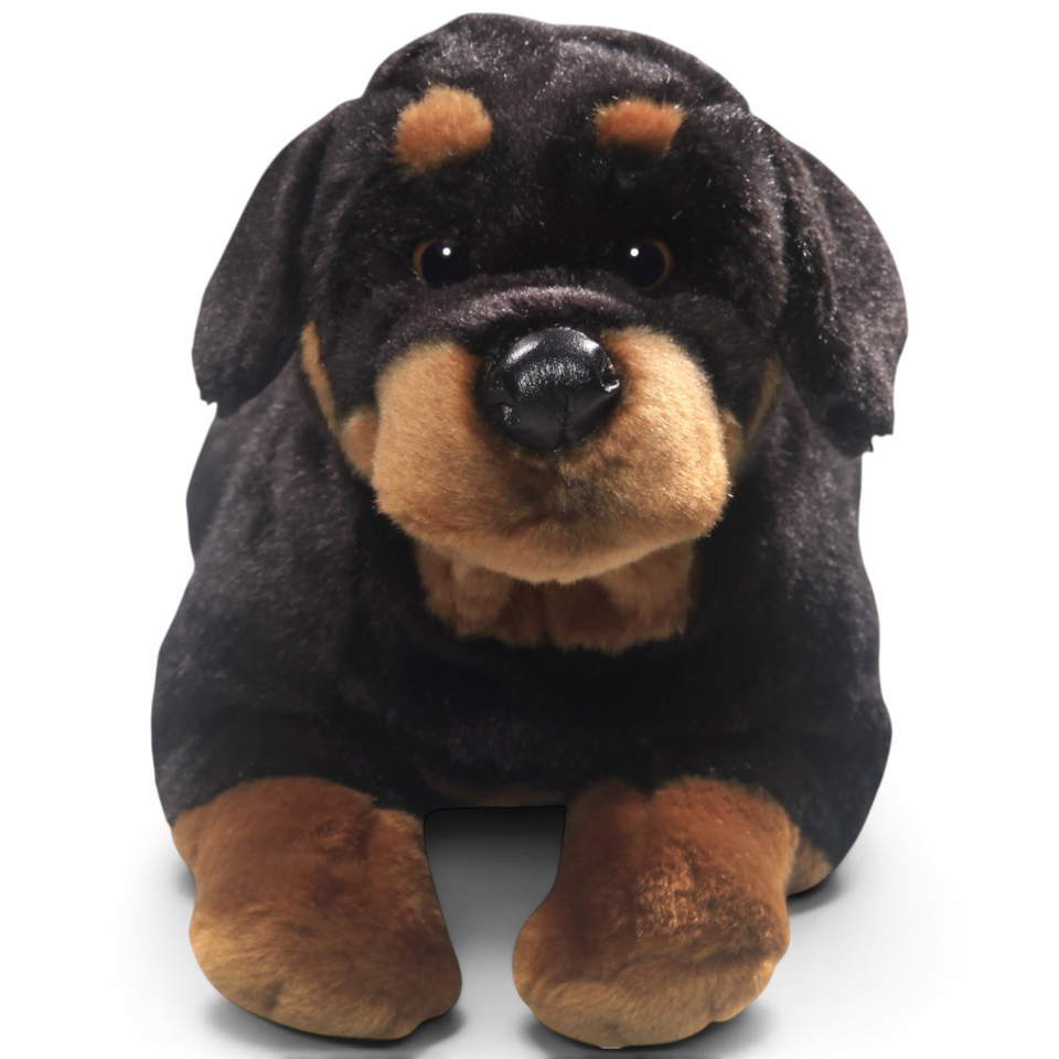 Carl Dick Plush Toy Rottweiler dog lying