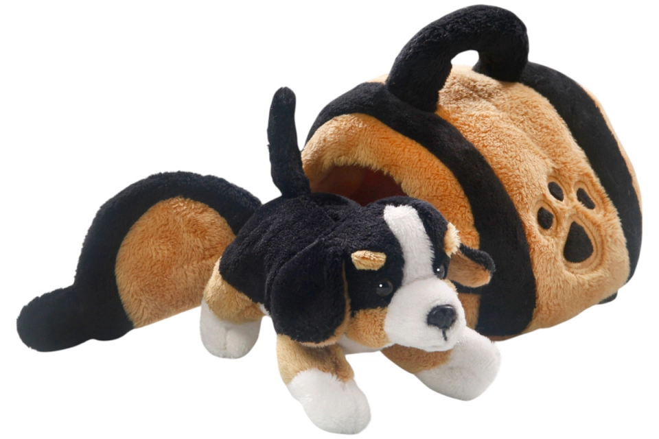 Carl Dick Plush Toy Bernese Mountain Dog in Dog House