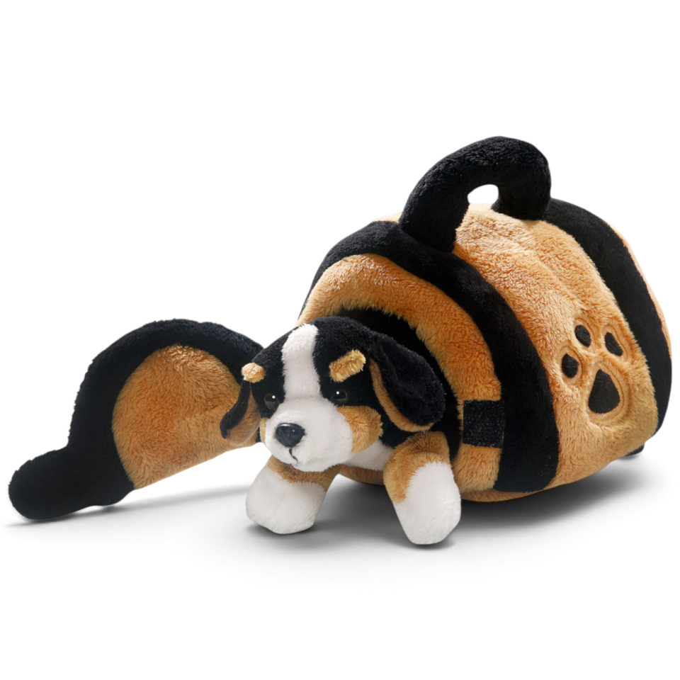 Carl Dick Plush Toy Bernese Mountain Dog in Dog House