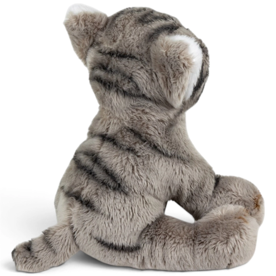 Carl Dick Plush Toy Cat grey sitting