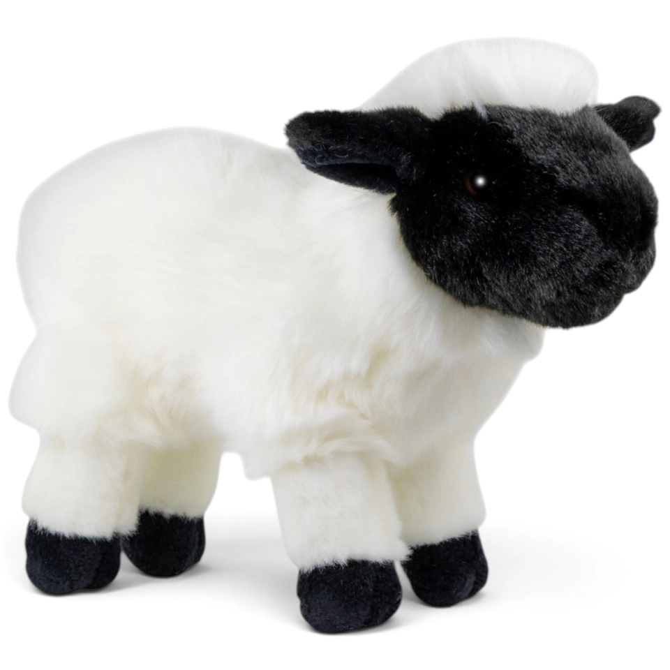 Carl Dick Plush Toy Sheep, Lamb black-white standing