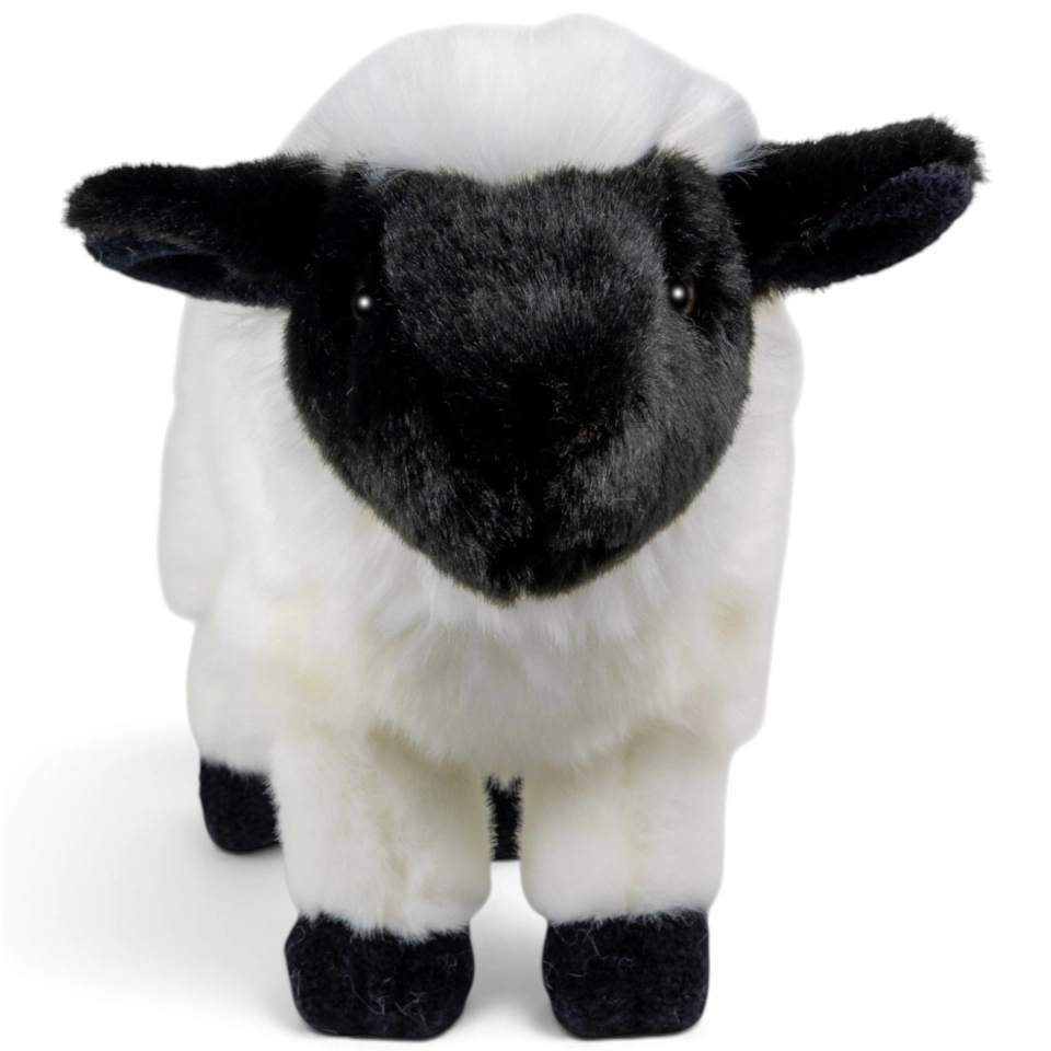 Carl Dick Plush Toy Sheep, Lamb black-white standing