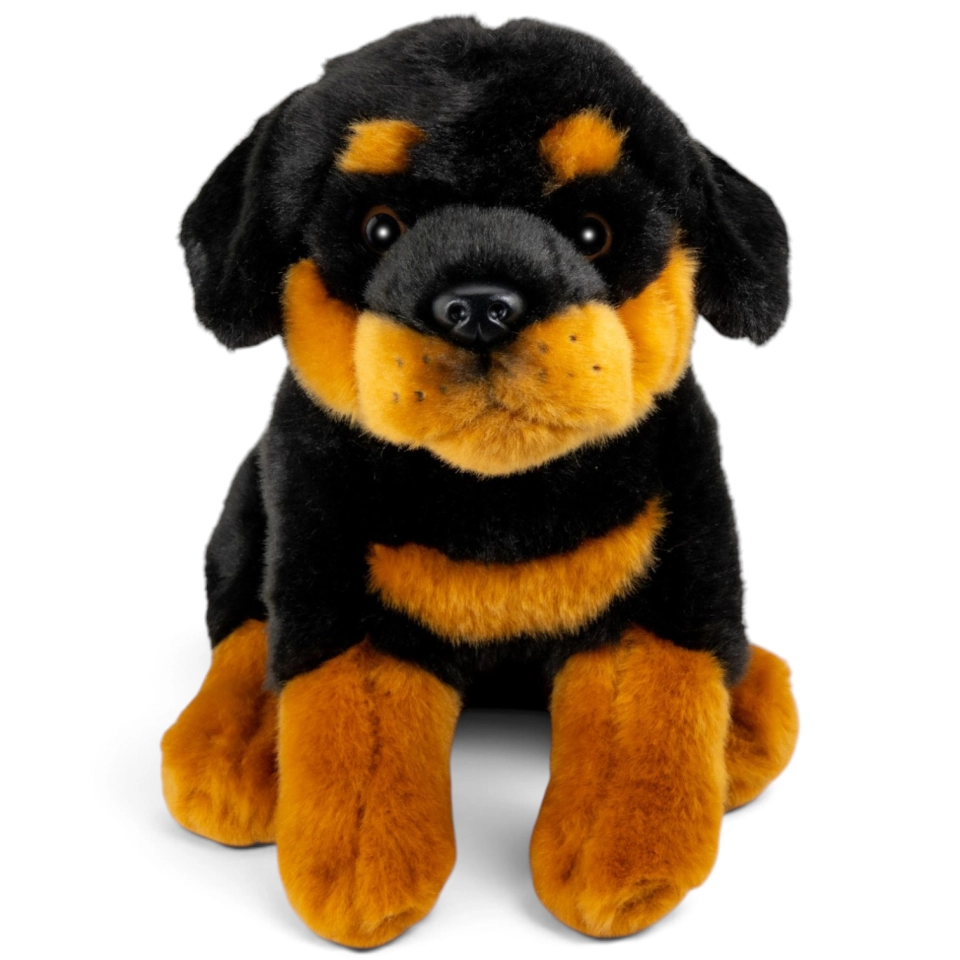 Carl Dick Plush Toy Rottweiler sitting