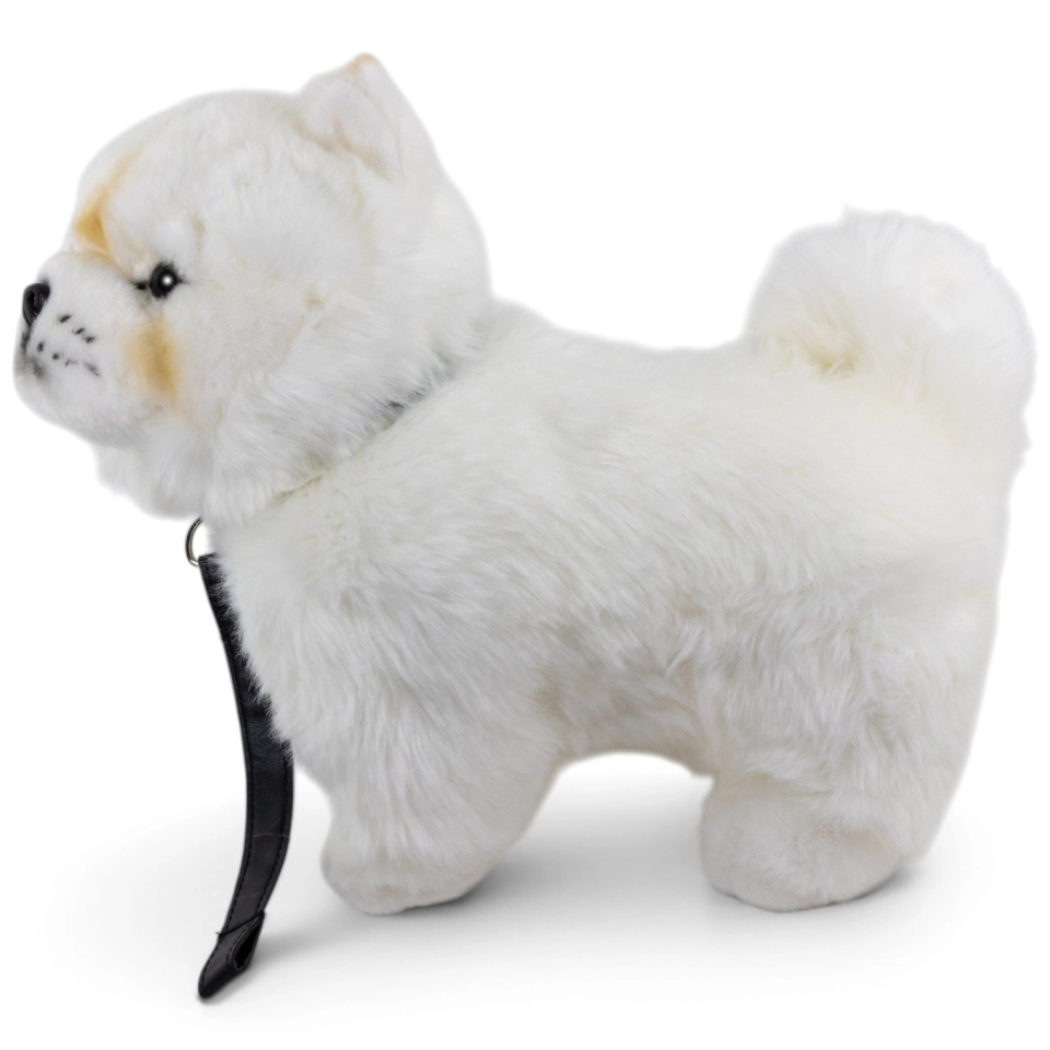 Carl Dick Plüschtier Chow Chow mit Leine weiß