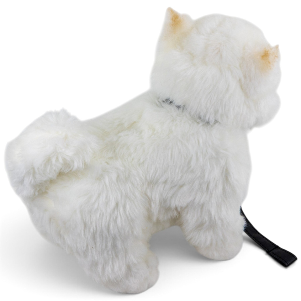 Carl Dick Plush Toy Chow Chow with leash white