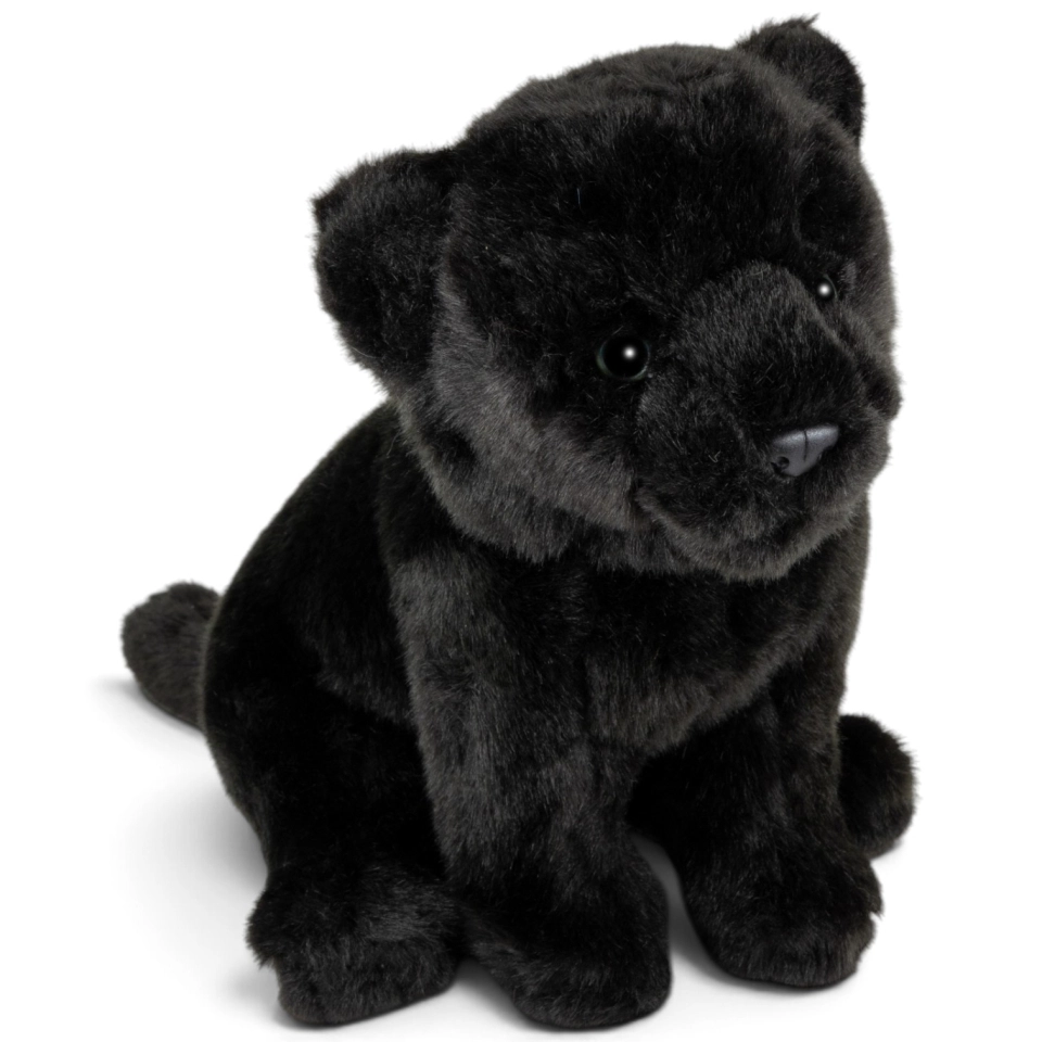 Carl Dick Plüschtier Panther sitzend schwarz