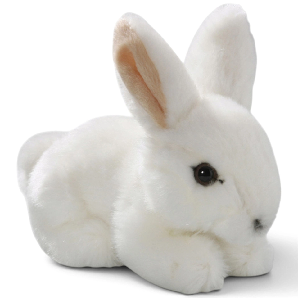 Carl Dick Plush Toy Rabbit sitting white, Bunny, Snow Rabbit